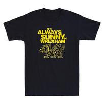 It's Always Sunny Wrexham Wales Funny Dragon Play Football Vintage Men's T-Shirt 2XL