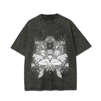 Hot Anime Chainsaw Man Makima Clothing Men Women Short Sleeve Tshirts Washed Cotton Tee Retro Oversized Tshirt Harajuku T Shirt S