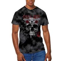 Guns N' Roses Unisex T-Shirt: Flower Skull (Dip-Dye) (X-Large) XL