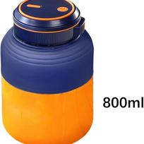 800ML Portable Wireless Blender for Shakes & Juices 2-in-1 Travel Bottle with Blender Ball, Crushes Ice for Smoothie & Protein mėlyna