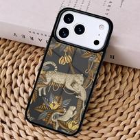 Tigers Leopards tropical leaves cell Phone Case Cover For Magsafe Wireless Charger For iPhone 17 Pro Max 16 14 13 12 11 15 Air iPhone17 Pro Max