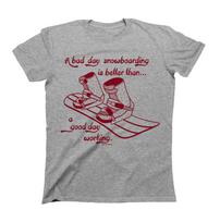 Bad Day Snowboarding T-Shirt Mens Womens Tees Top Mens  Gift Christmas Snowboard Board Funny XL