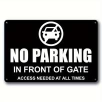 No Parking in Front of Gate  Metal Sign,Ideal Notice for Outdoor Use,Warning Sign, Outdoor Sign, Farmhouse Decor, Outdoor Decor 20x30cm red