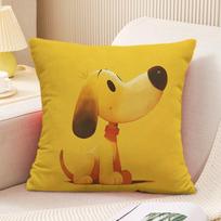 Taie d'oreiller décorative à motif de chiot mignon, taie d'oreiller carrée pour salon et chambre à coucher 30x30cm
