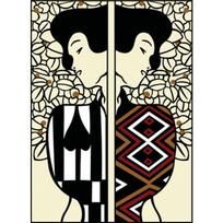 Antique Canvas Silhouette Klimt 45x60cm