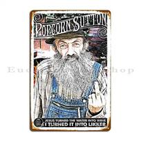 Moonshine Popcorn Sutton Metal Plaque Pub Wall Mural Create Vintage Mural Tin Sign Poster 20x30cm