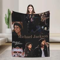 MJ Pop Karalius Michaelis J-jackson Flanelinis pledas Šiltas pledas ant sofos, fotelio, stovyklavimui Spausdintas lovatiesė Sofos lovos užvalkalas 30x40in