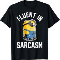 Despicable Me Minions Stuart Sarcasm Graphic T-Shirt T-Shirt S juoda