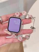For Apple Watch band Watchband Series Ultra 10/9/8/7/6/5/4/3/2/1 SE 38mm 40mm 41mm 42mm 44mm 45mm 46mm 49mm Strap 38mm40mm41mm 42mmS10 rožinė