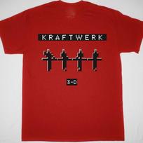 Vtg Kraftwerk Grupės 3-D The Catalogue Marškinėliai Medvilniniai Raudoni Viso Dydžio Unisex EL031 Unisex Marškinėliai L