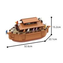 MOC DIY Noahs Ark Building Kit ABS Plastic Model with Cute Animal Figures Steep Ramp for Kids Adults
