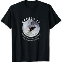 Apollo 11 50th Anniversary Moon Landing T-Shirt S juoda