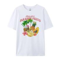 Tropical Papaya Fruit Graphic Tees Cute Y2k Aesthetic Beach TShirt Coconut T Shirt Retro Style Women Loose Summer Vacation Top S
