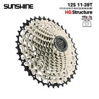 12 pavarų kasetė 11 39 40 42t 46t 48 50 52t žvaigždutė 12v 12s Mtb Hg skirta sram nx 12v smagratis Ypač lengva sidabrinė kasetė 12S 11-39T Silver