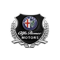 1PC Gold/Sliver Car 3D Metal Emblem Modeling Body Window Decor Sticker Auto Accessories For Alfa Romeo 159 147 156 Sportiva 166 For Alfa Romeo