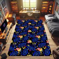 Vintage Arcade Machine Design Carpet Retro Video Game Themed Floor Mat for Gaming Room Bedroom Living Room Decor Rug 40x60cm