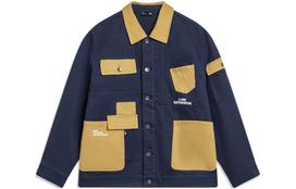 Li Ning Skateboard Jacket Men's Dark Ship Blue AFDT701-1 L