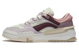 Li Ning Ginseng & Starlight Canchun Leather Low top Skateboard Shoes Women's White Purple AGCS246-4 35