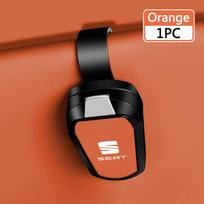 Car Magnetic Glasses Holder Sunglasses Sun Visor Eyeglasses Clips For Seat Leon Mk3 Ibiza Tarraco Arona Ateca Alhambra Accessory oranžinė