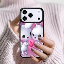 Cartoon Rabbit Bunny Phone Case For Apple iPhone 17 Air 16E 15 14 Plus 13 12 11 Pro Max Mini Funda Cover iPhone 12 Pro