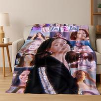 2026 Lana Del Rey Lizzy Grant Singer Art Flannel Blanket,Cozy Soft Throw Blanket for Home Bedroom Bed Sofa Picnic Office Cover 75x90cm