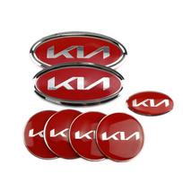 Car Front Grill Emblem Rear Trunk Badge Hub Center Sticker Steering Wheel Center Sticker for KIA K3 K5 Sportage R Sorento Carens