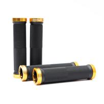 Bicycle Grip Set Of 2 Bk/Gold Ring