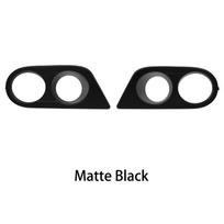 2Pcs Carbon Fiber For BMW E46 M3 2 Door Car Fog Lights Cover Lamp Frame 2001-2006 Front Hood Bar Grille Light Accessories matinė juoda spalva