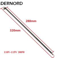 DERNORD 2 Pieces of 110V-115V 300-500W Heating Element Electric Oven Straight Pipe With Metal Sheet by Annealing SUS304 6.6mm