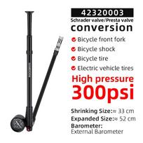ROCKBROS Bike Air Pump Portable High-pressure Fork Pump Gauge Fork Rear Suspension Shock Absorber MTB Road Bicycle Accessories 42320003001
