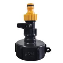 1Set 3Pc IBC S60 * 6 water tank adapter adapter valve nipple set universal joint Water valve Garden irrigation drip irrigation (as the picture,3/4'')