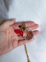 Cherry Car Decor Accessories,Cute Car Crystal Suncatcher Rear View Mirror Hanging Hippie Cherry Decor Accessory Charm Gifts vyšnia