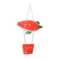 Inflatable Christmas Ball Fires Balloon Ship Flying Boat for Elf Doll Decoration Handmade Seasonal Costume Outdoor Holiday Lawn Ornament raudona