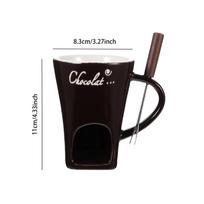 Cheese Ice Cream Fondue Fondue Mug Set Personal Mini Fondue Pots Chocolate Maker Kit Individual Butter Melter Cup Small Warmer General