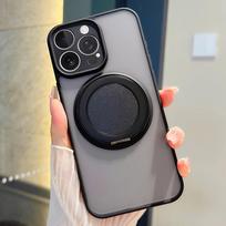 360° Metal Ring Bracket Magnetic Case for IPhone 16 15 14 Plus 13 11 12 Pro Max Hardware Kickstand Silicone Magsafe Soft Cover For iPhone 12Pro Max juoda