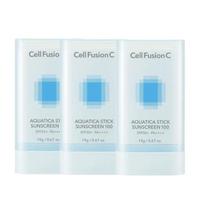 Cell Fusion C Aquatica Stick Sunscreen UV Aging Care Hydrating Sun Stick Triple Pack 19g x 3