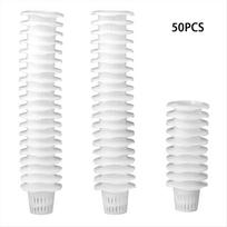 50Pcs PP Hydroponics Net Pot Soilless Cultivation Flower Planting Grow Mesh Basket