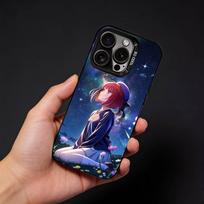 Anime O-Oshi No Ko Phone Case For iPhone17, 16,15,14,13,12 Pro Max Black Candy Matte Shockproof Cover iPhone17PRO