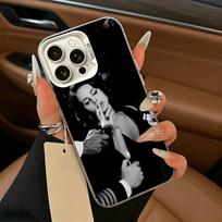 Vintage Singer Lana Del Rey Phone Case For iPhone 11 12 13 14 15 16Pro Max Plus white Sliver  Phone Cover iPhoneXSMAX