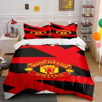 Manchester United logo pattern. Bedding sets Duvet cover sets Duvet covers Pillowcases(1 * Duvet Cover 2 * Pillowcases without duvet insert) 135x200cm