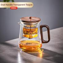 Chinese Kung Fu lift-style Tea Pot Flowing Cup 840ML Glass Teapot Home Personal Tea Separation One Click Filter Tea Set
