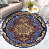 Svetainės apvalus kilimas Šiaurietiško stiliaus miegamojo lovos kilimėlis Atsparus nešvarumams kompiuterio kėdės grindų kilimėlis diameter 60CM
