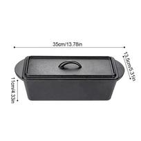 Rectangular Baking Bread Loaf Pan,Gray Cast Iron Pan Nonstick Loaf Pan for Baking Homemade Bread,Toast,Brownies and Pound