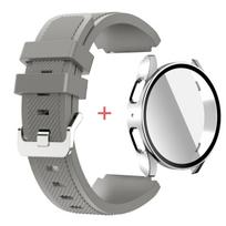 Glass Case +Band for Samsung Galaxy Watch 7/6/5/4 40 44mm Tempered PC Cover Silicone Sport Bracelet Watch 7/6/5/4 40 Accessories Galaxy Watch 4 40mm