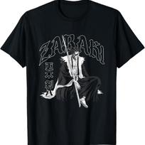 Bleach Zabaki Gothic Print Anime T-Shirt S juoda