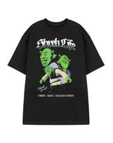 Shrek juodas Shrek gyvenimas trumpomis rankovėmis marškinėliai unisex L