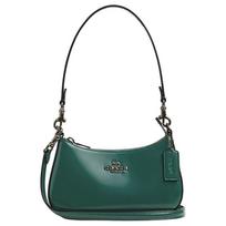 Coach Teri 20 Logo Zip Closure Leather Crossbody Bag Small Women bags Grandma-Green CW310-QBDM9 Basic Set (Bag+Dust Bag)