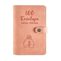 Reusable Binder Savings Book A6 Cash Stuffing Envelopes Binder pink-Shell only