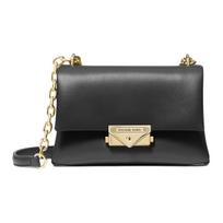 Michael Kors Mk Cece 18 Metal Logo Snap Closure Cotton Blend Shoulder Crossbody Bag Small Women bags Black 35F2G0EC5O-BLACK Basic Set (Bag+Dust Bag)
