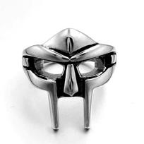 Vintage Goth Mf Doom Mask Reguliuojamas sąnarių žiedas vyrams Gladiator Punk Egipto faraonas vyriškas atviras žiedas papuošalai